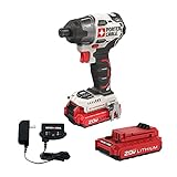 PORTER-CABLE 20V MAX Impact Driver Kit, 1/4 Inch, 2,700 RPM,...