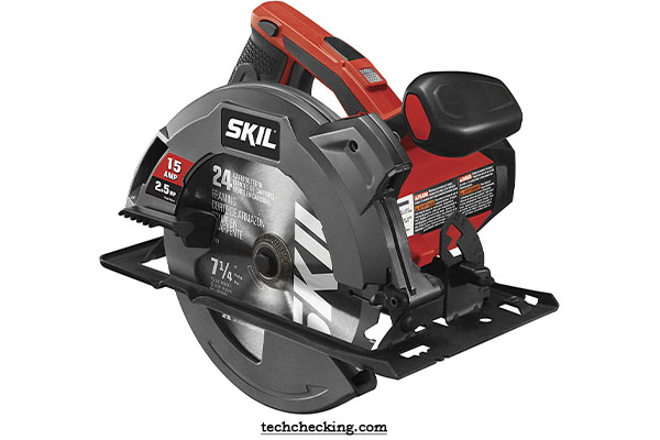 Red color strong circular saw